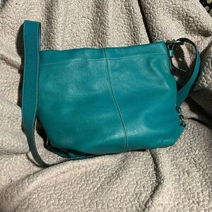 Coach Turquoise Leather Shoulder Bag